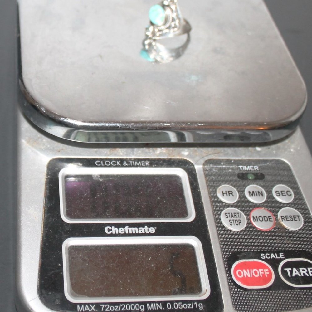 Turquoise Blue Topaz 925 Made in India Ring - Picture 9 of 11